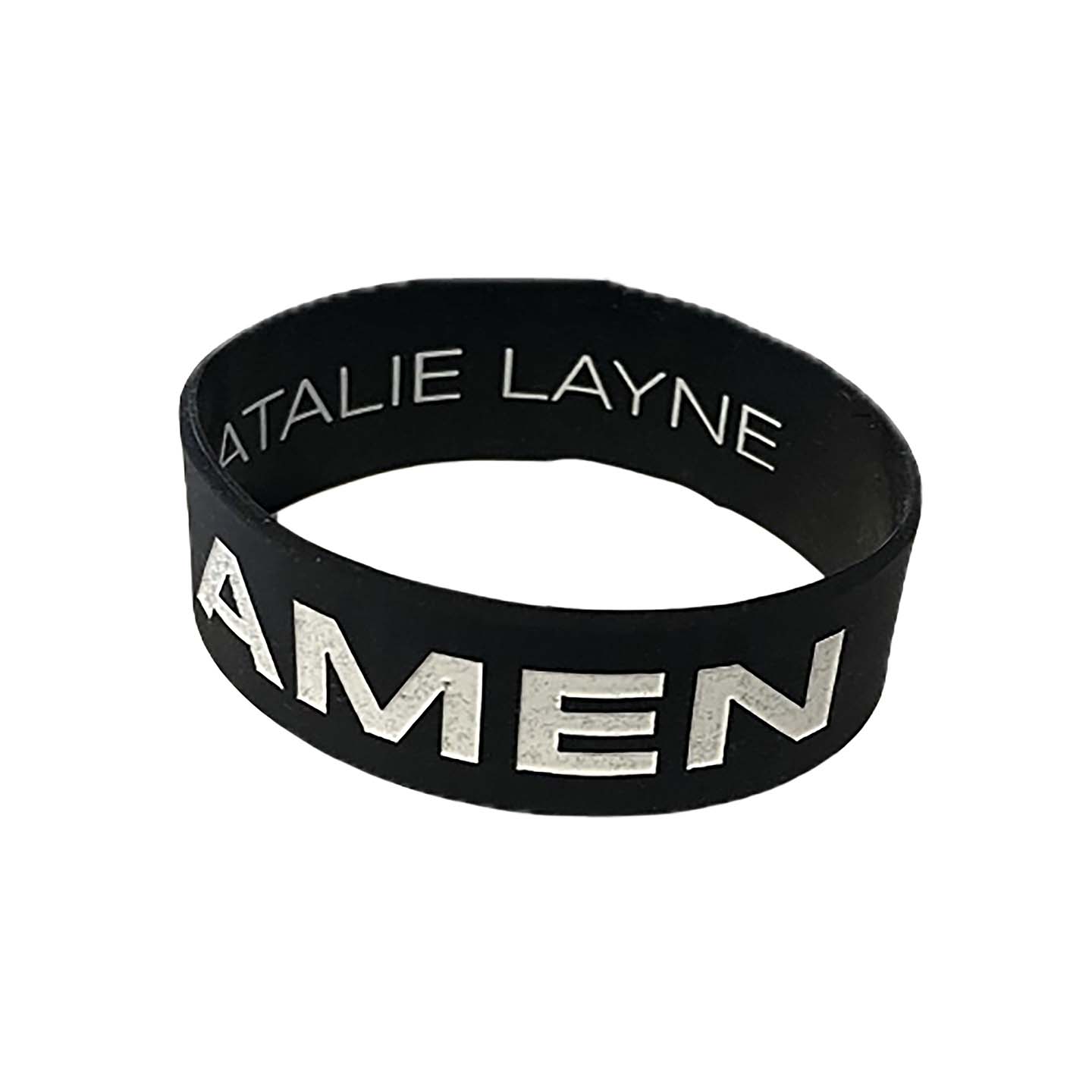 AMEN Black Rubber Bracelet