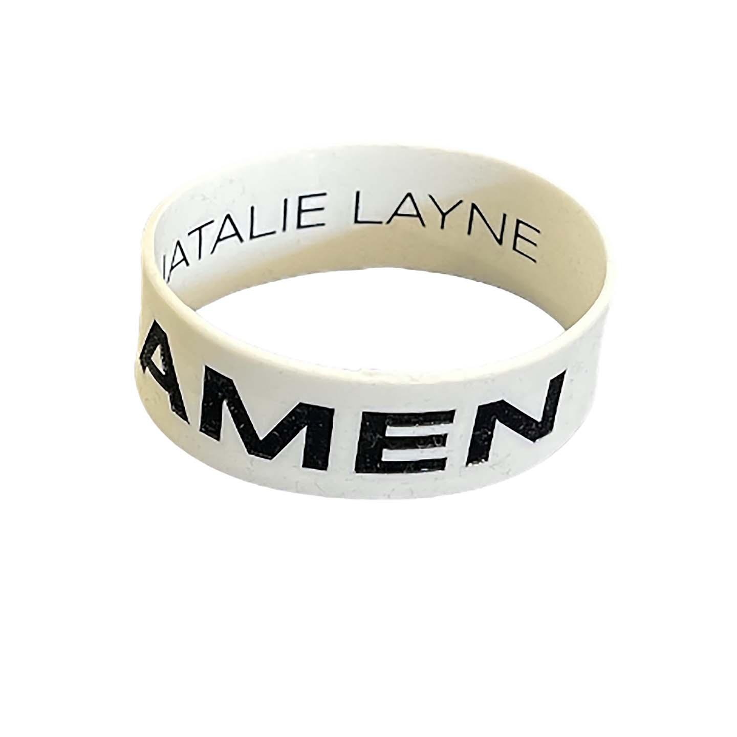 AMEN White Rubber Bracelet